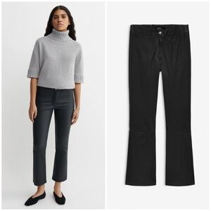 ARMA LIVELY Suede Kick-flare Legging pant Black US 8